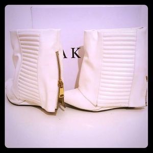 Akira White Ankle Boots